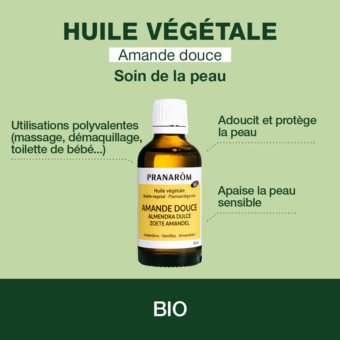 Huile Végétale d'Amande douce - Bio - Image 2