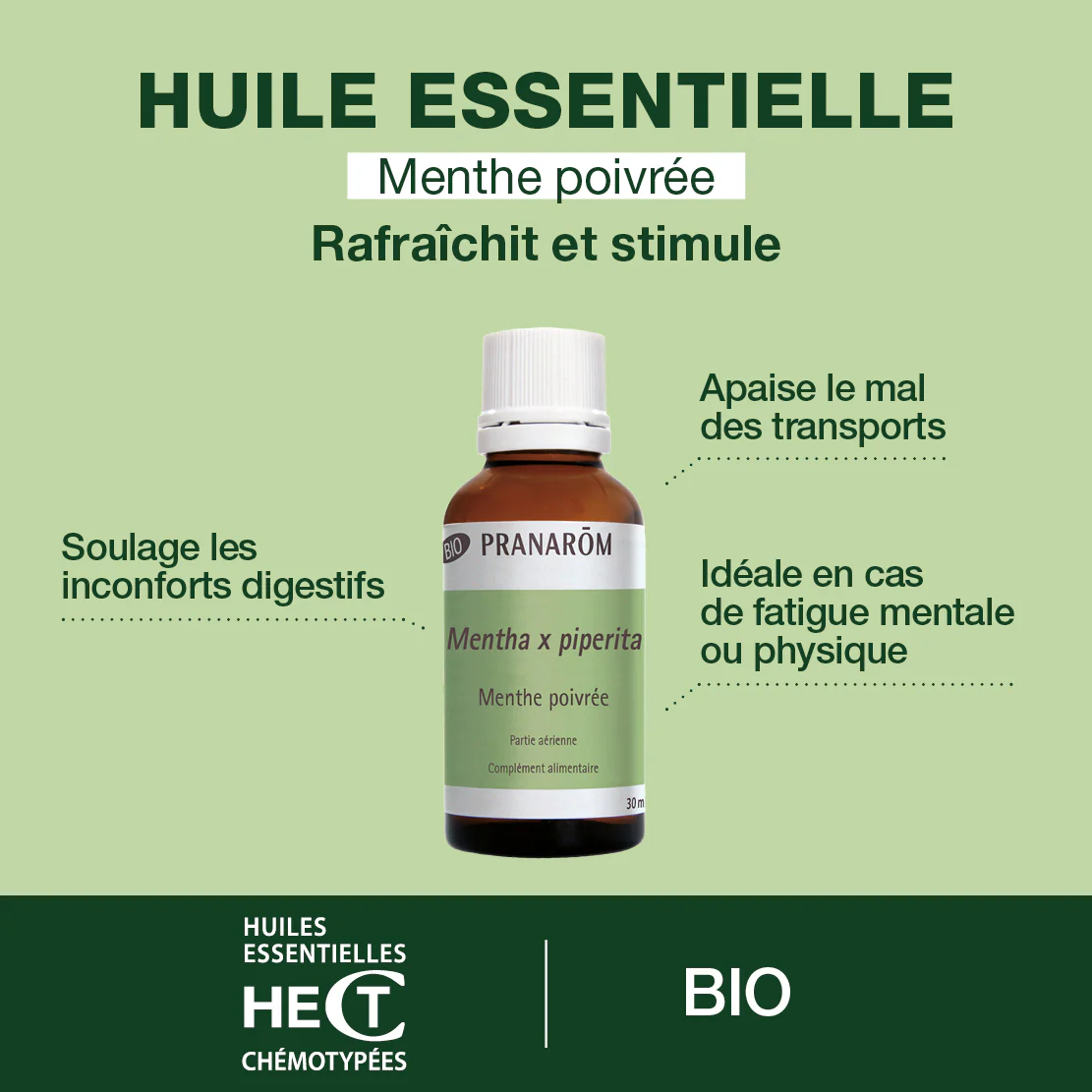 Huile Essentielle de Menthe poivrée - grand format - Bio - Image 3