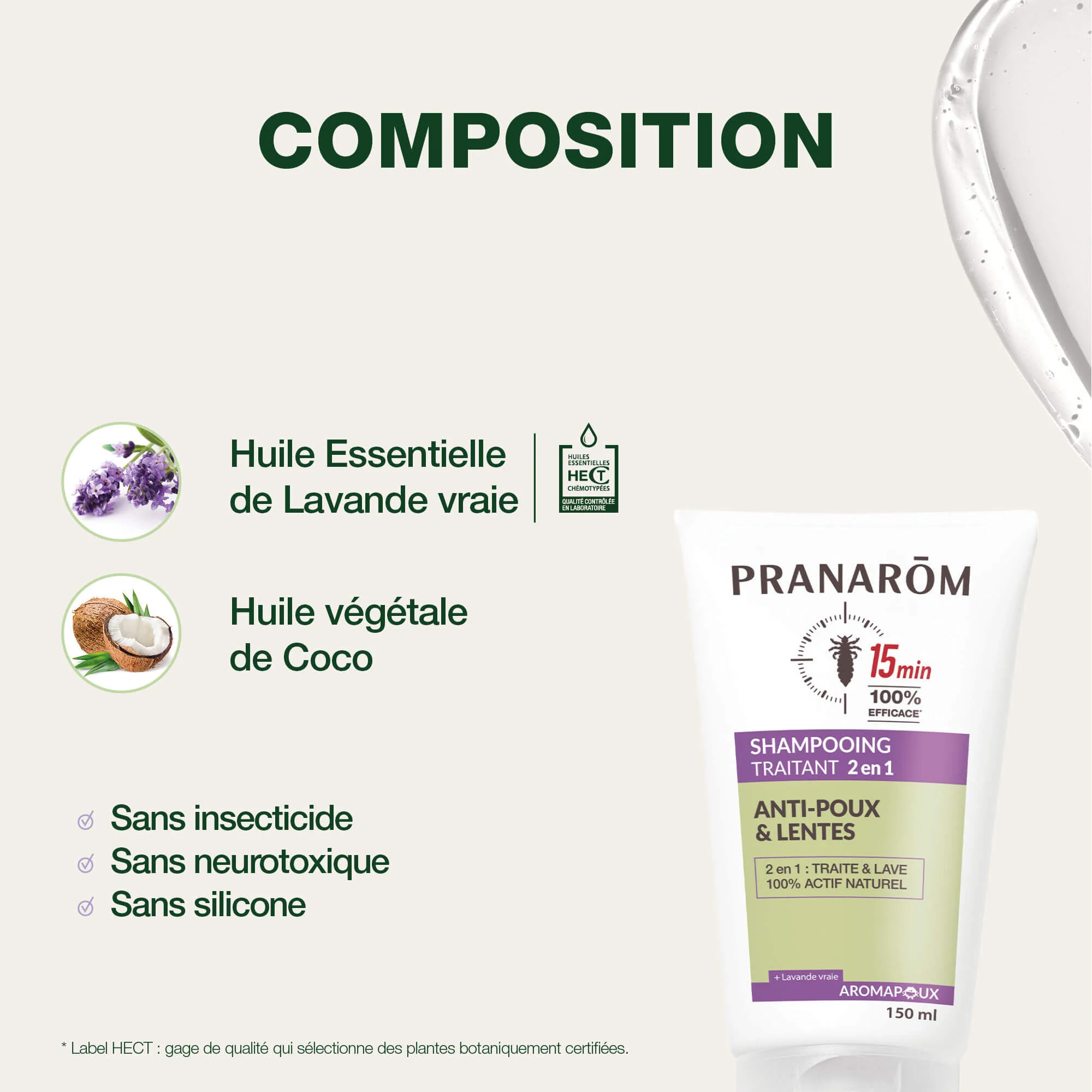 Shampoing traitant 2 en 1 anti-poux et lentes - Dispositif médical - Image 3